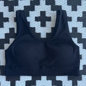 torrid Black Ribbed Scoop Sports Bralette